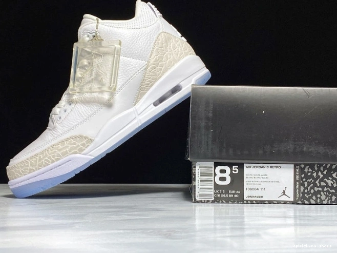 Cheap 3 136064-111 White Air Triple Retro Jordan 0815